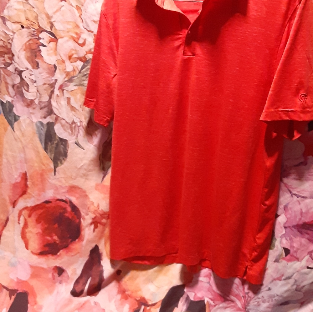 Champion polyester red hot men's polo